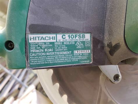 hitachi c10fsb bevel angle